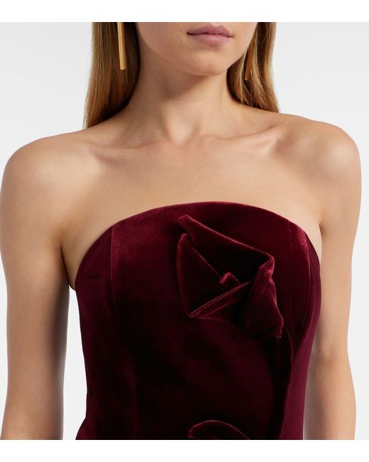 LEO LIN Purple Maxikleid Marilyn Aus Samt