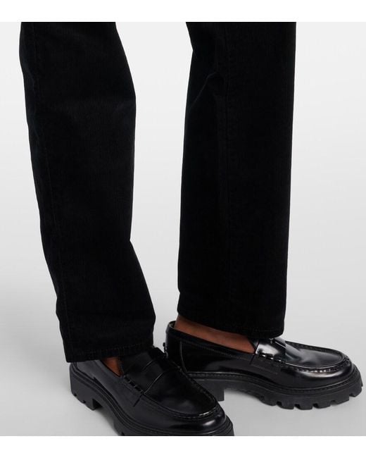 7 For All Mankind Blue Calie Straight Corduroy Straight Pants