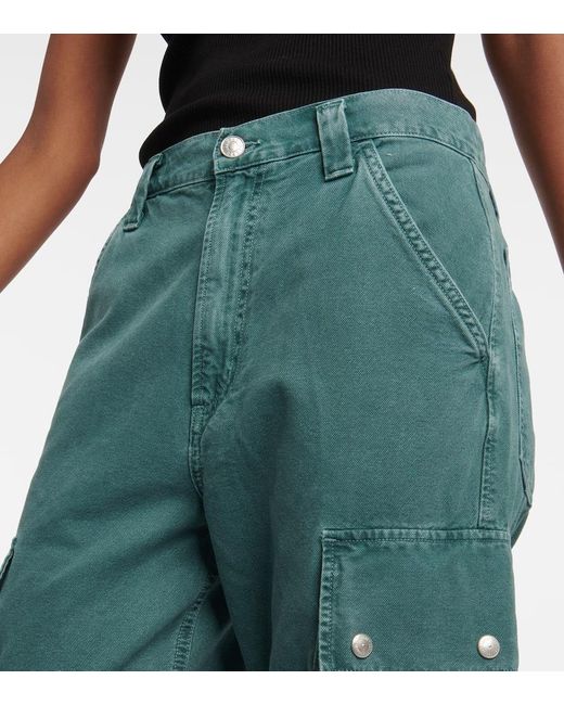 Jeans Anchos Vivian Strap De Tiro Medio Agolde de color Green