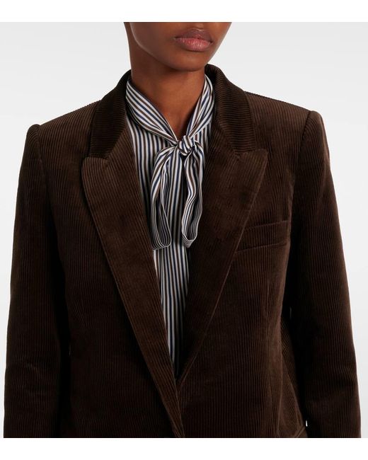Nili Lotan Brown Blazer Diane Aus Baumwoll-Cord