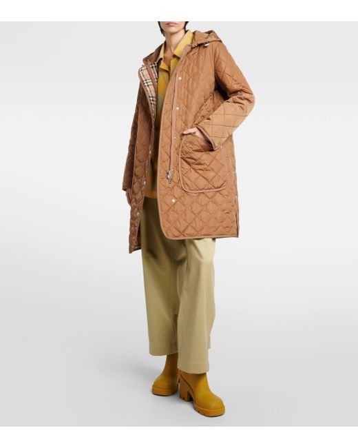 Manteau matelasse Burberry en coloris Brown