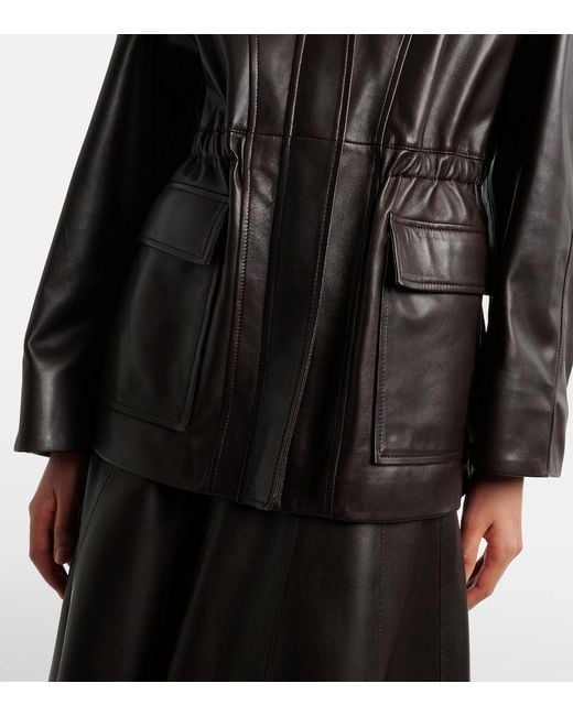 Nour Hammour Black Quai Leather Jacket