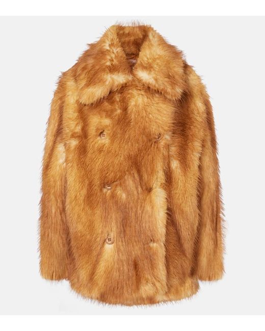 Dorothee Schumacher Brown Urban Jungle Faux Fur Coat
