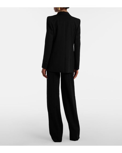 Saint Laurent Black Grain De Poudre Tuxedo Jacket