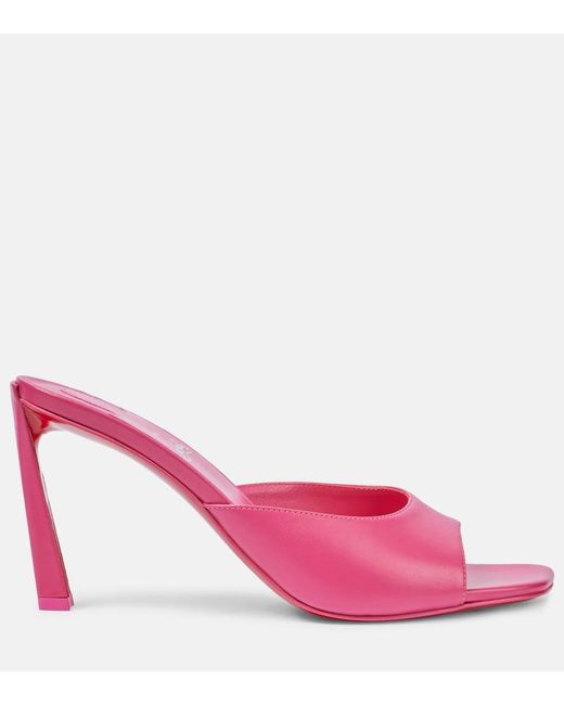 Christian Louboutin Pink Condora 85 Leather Mules