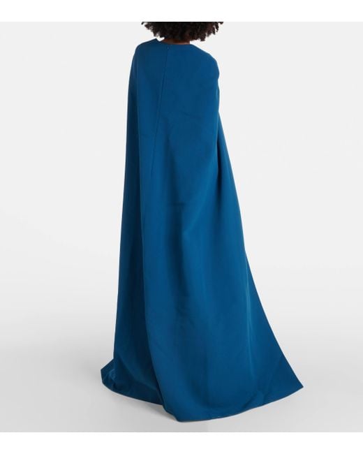 Robe longue Cinza en crepe Safiyaa en coloris Blue