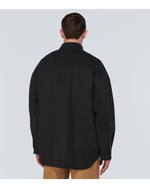 Giacca camicia Detar in lana di Acne in Black da Uomo