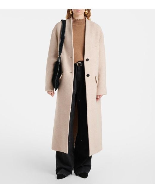 Isabel Marant Natural Eris Wool-Blend Coat