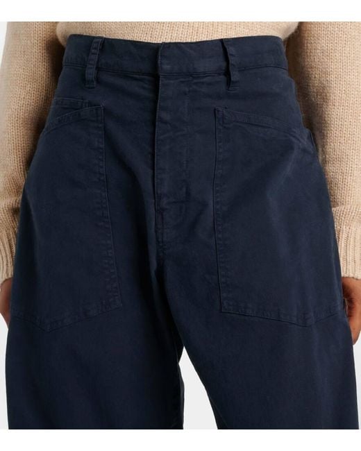 Pantaloni A Gamba Larga Shon di Nili Lotan in Blue