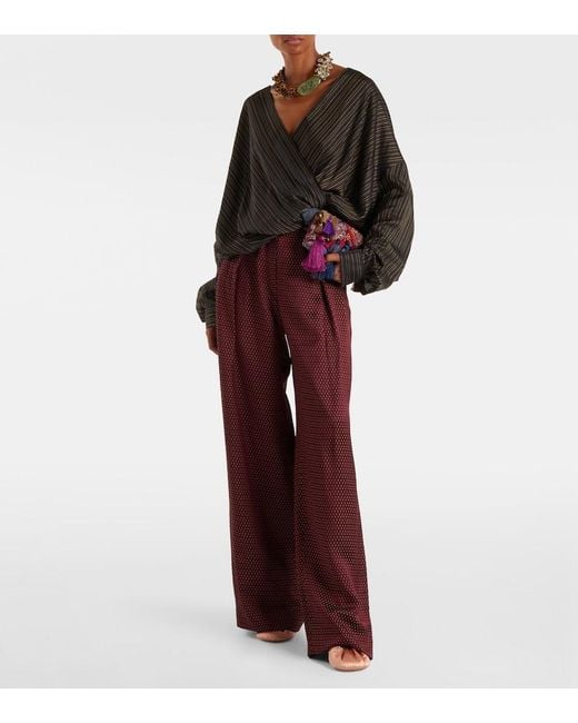 Dries Van Noten 90 Satin Mules in Pink | Lyst