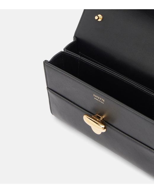 SAVETTE Black Symmetry 19 Mini Leather Shoulder Bag