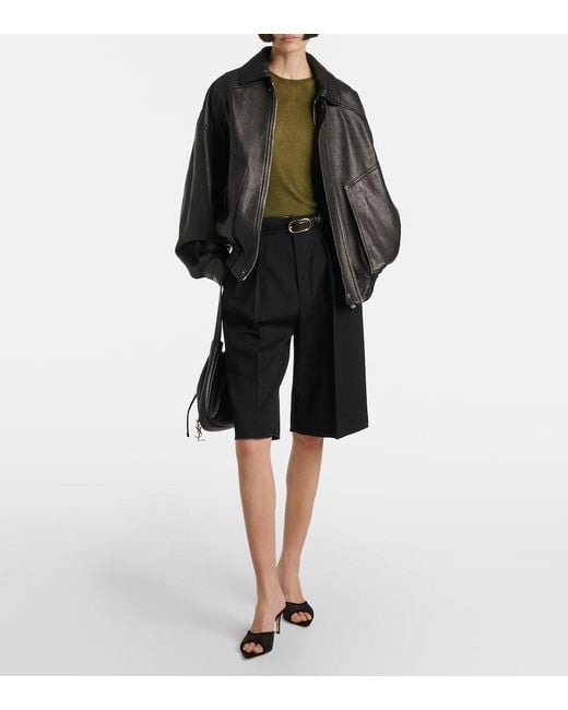 Gianvito Rossi Black Dorotea Suede-Trimmed Organza Mules