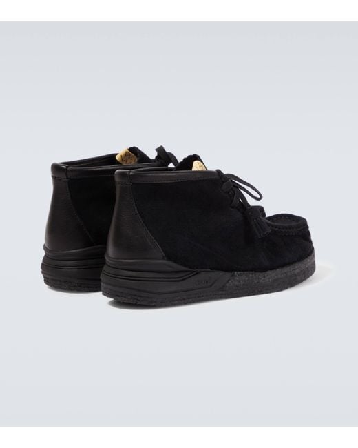 Visvim Black Beuys Trekker-folk Suede Ankle Boots for men