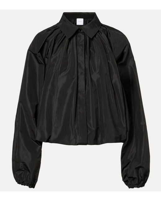 Patou Black Bubble Faille Blouse