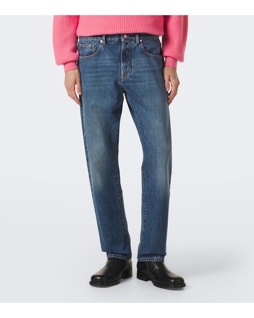 Umit Benan Blue Kevin Faded Straight Jeans for men