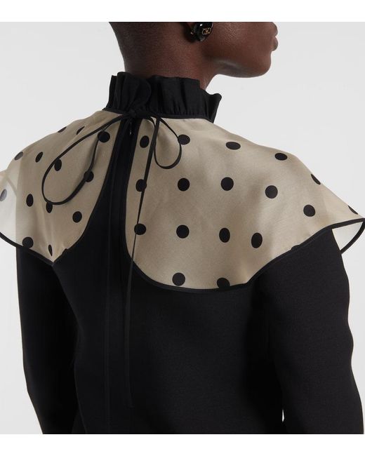 Valentino Black Minikleid Aus Crepe Couture