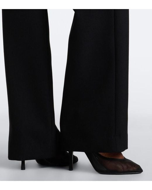 Alaïa Black Wool Straight Pants