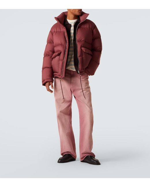 Auralee Red Ripstop Down Jacket for men