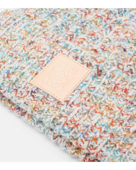Loewe Multicolor Logo Wool And Cashmere-Blend Beanie