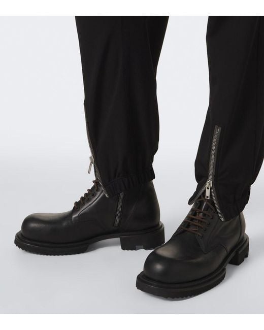 Rick Owens Black Tecuatl Technical Sweatpants for men