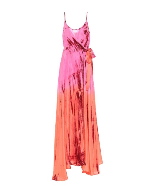 Anna Kosturova Pink Exclusive To Mytheresa – Tie-dye Silk Maxi Dress