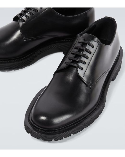 Saint Laurent Black Army Leather Derby Shoes for men
