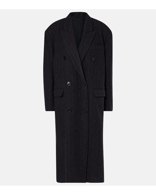 Abrigo Lexana De Mezcla De Lana Isabel Marant de color Black