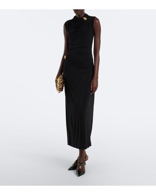 Altuzarra Black Betsy Embellished Jersey Midi Dress