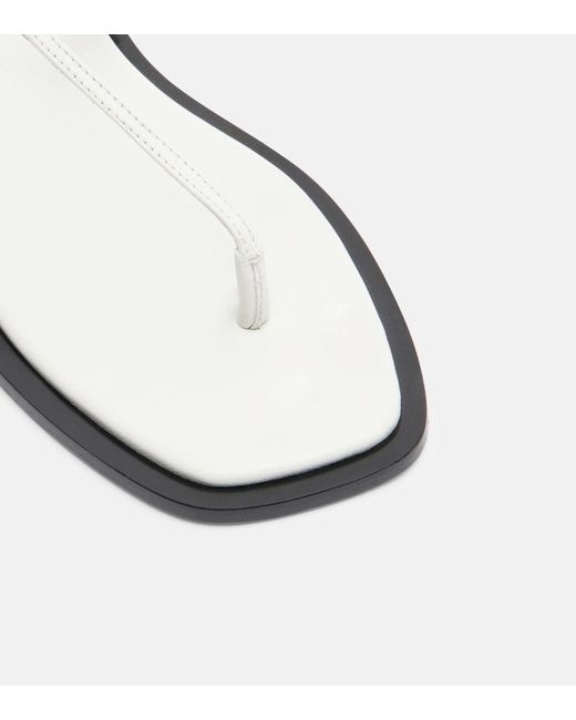 Totême White Leather Thong Sandals