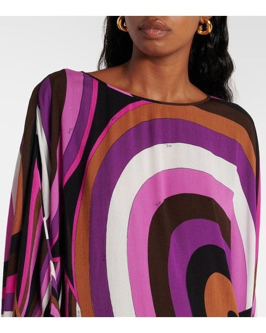 Emilio Pucci Purple Iride Garza Kaftan