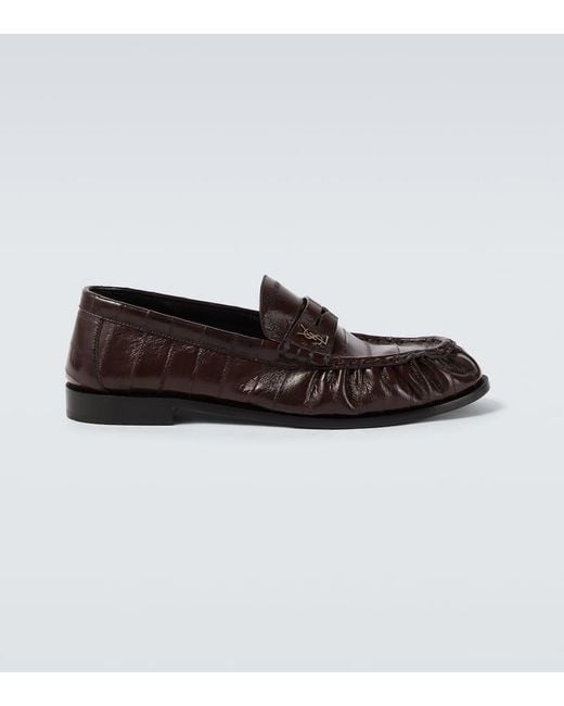 Saint Laurent Black Le Loafer Leather Penny Loafers for men