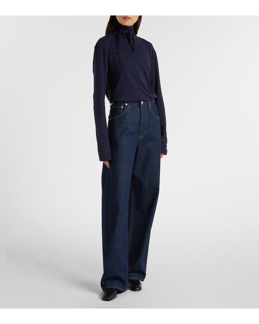 Citizens of Humanity Blue Ayla High-Rise Wide-Leg Jeans