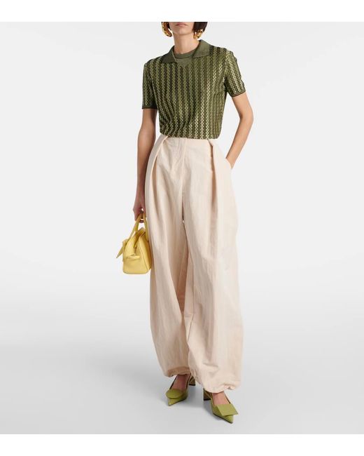 Pantaloni A Gamba Larga Calisson di Jacquemus in Natural