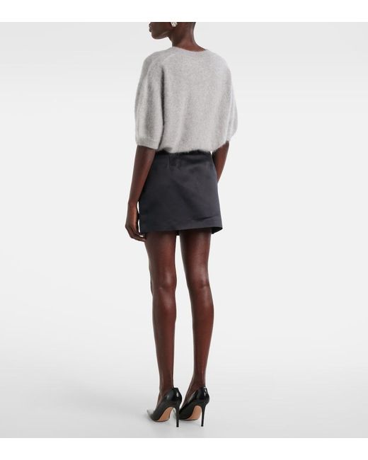 Lisa Yang Black Silk Satin Mini Skirt