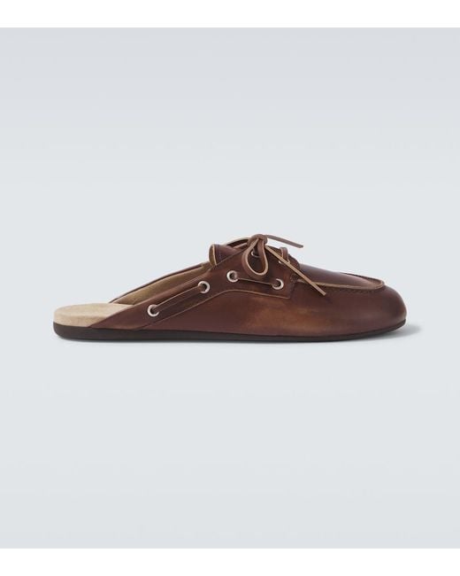 Miu Miu Brown Leather Mules for men