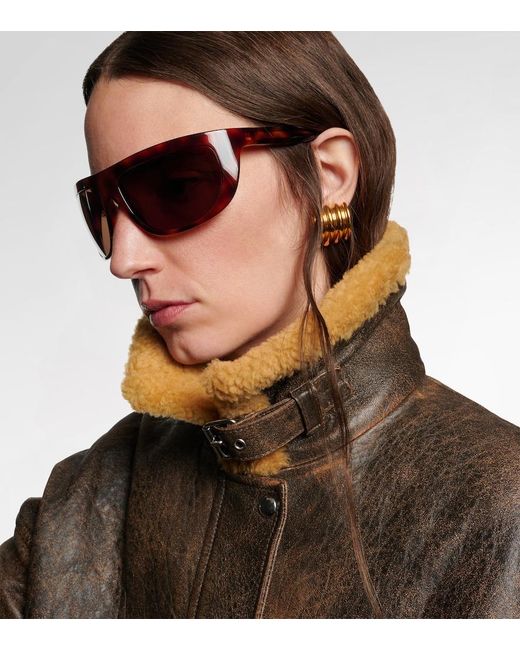 Khaite Brown X Oliver Peoples 1974C Flat-Top Sunglasses