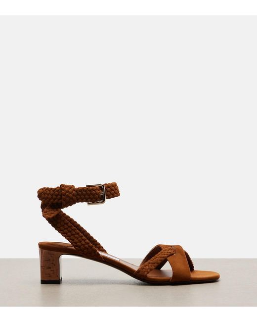 Jimmy Choo Brown Rori Braided Suede Sandals