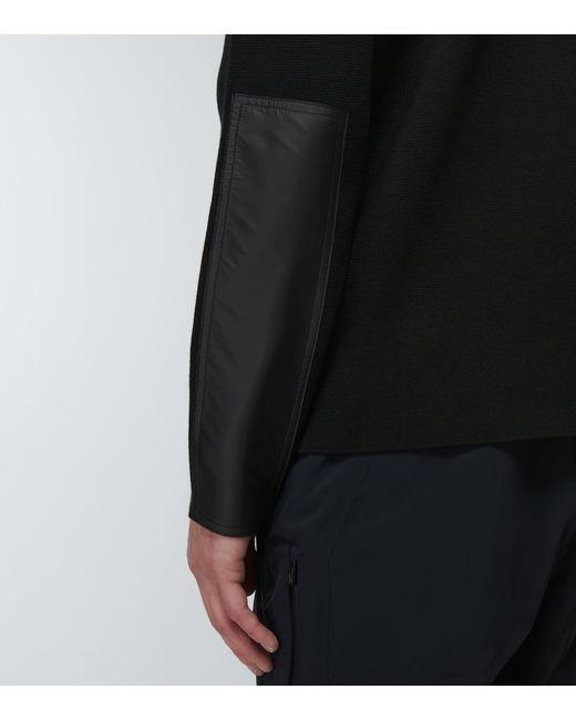 Aztech Mountain Black Matterhorn Wool Zip-Up Sweater for men