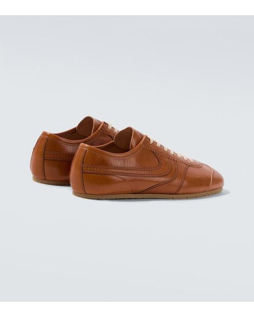 Dries Van Noten Brown Leather Sneakers for men