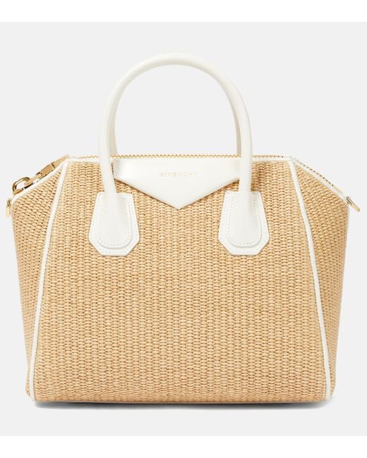 Givenchy Natural Antigona Mini Raffia Tote