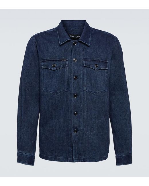 Giacca camicia di jeans di Tom Ford in Blue da Uomo
