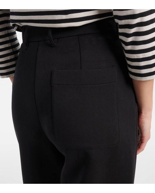 Max Mara Blue Grana Cotton-Blend Wide-Leg Pants