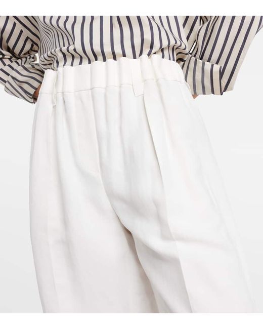Brunello Cucinelli White Twill Shorts