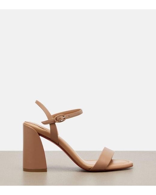 Christian Louboutin Brown Jane Leather Sandals