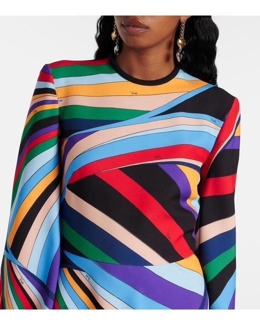 Emilio Pucci Blue Iride Cady Minidress