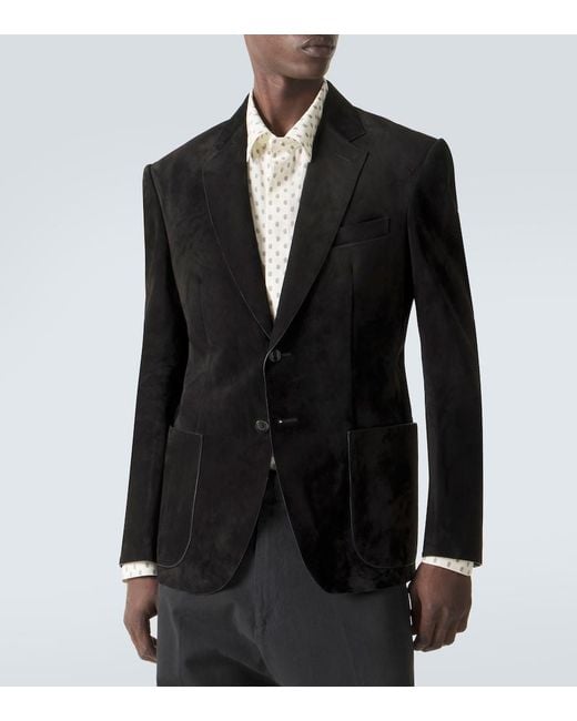 Tom Ford Black Suede Blazer for men