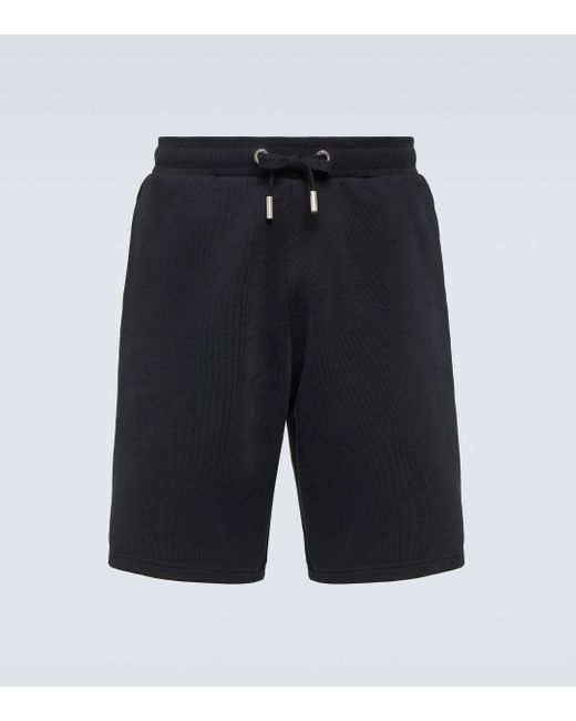AMI Black Ami De Cour Cotton Fleece Bermuda Shorts for men