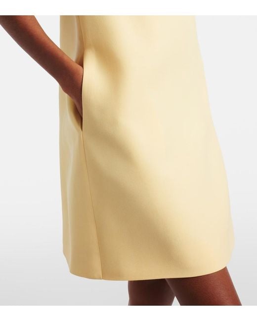 Valentino Yellow Crepe Couture Embellished Minidress