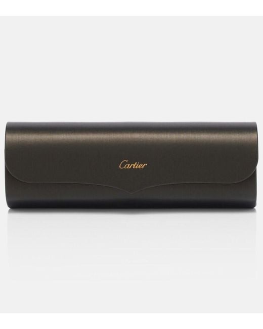 Cartier Pink Eckige Sonnenbrille C De Cartier