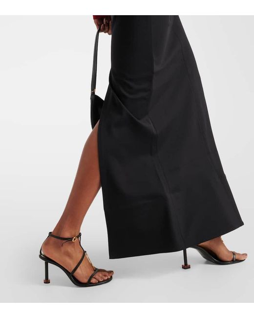 Jacquemus Black La Jupe Escala Knitted Maxi Skirt